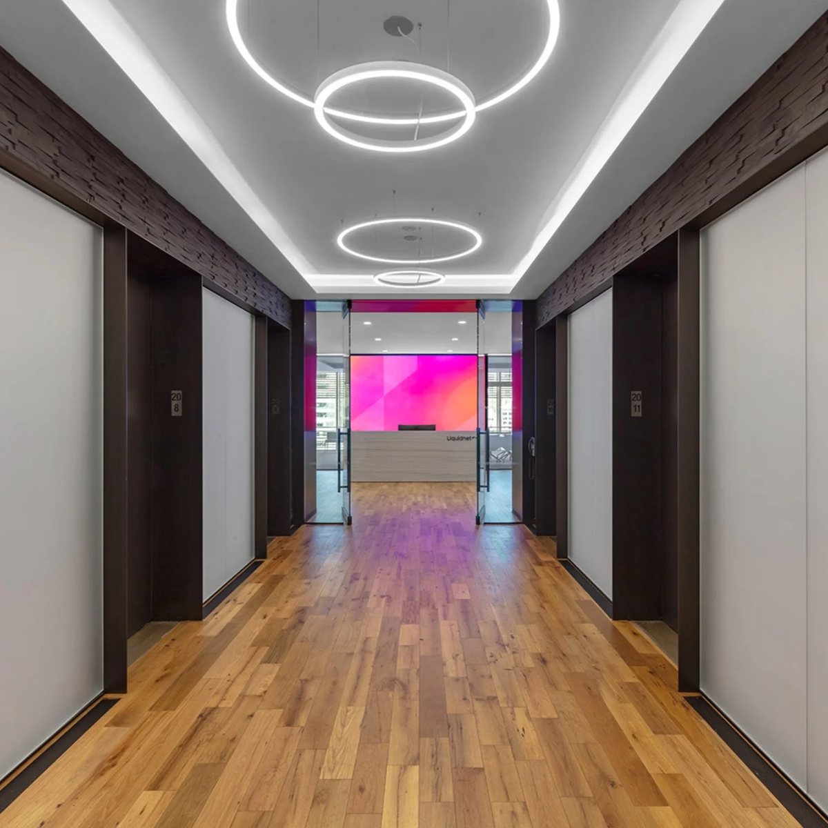 Liquidnet headquarters: the new brand built into the reception interior design